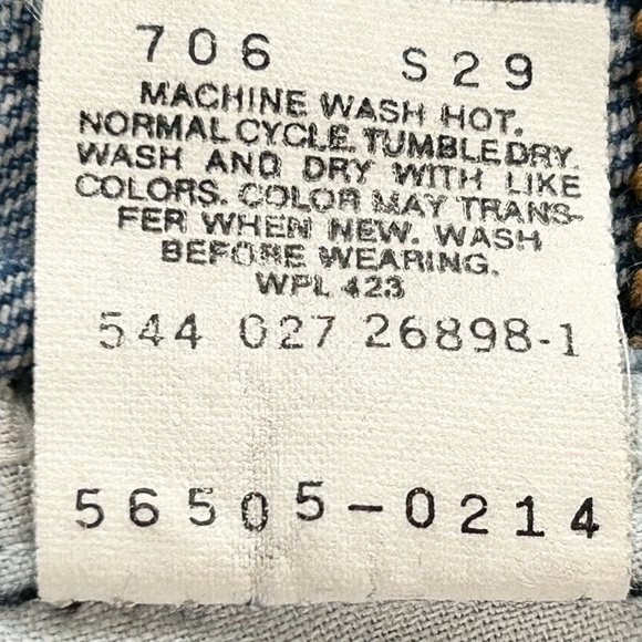 Levi’s Vintage 1980s 505 High Rise Straight Leg Jeans Modern size 28 - Picture 6 of 8